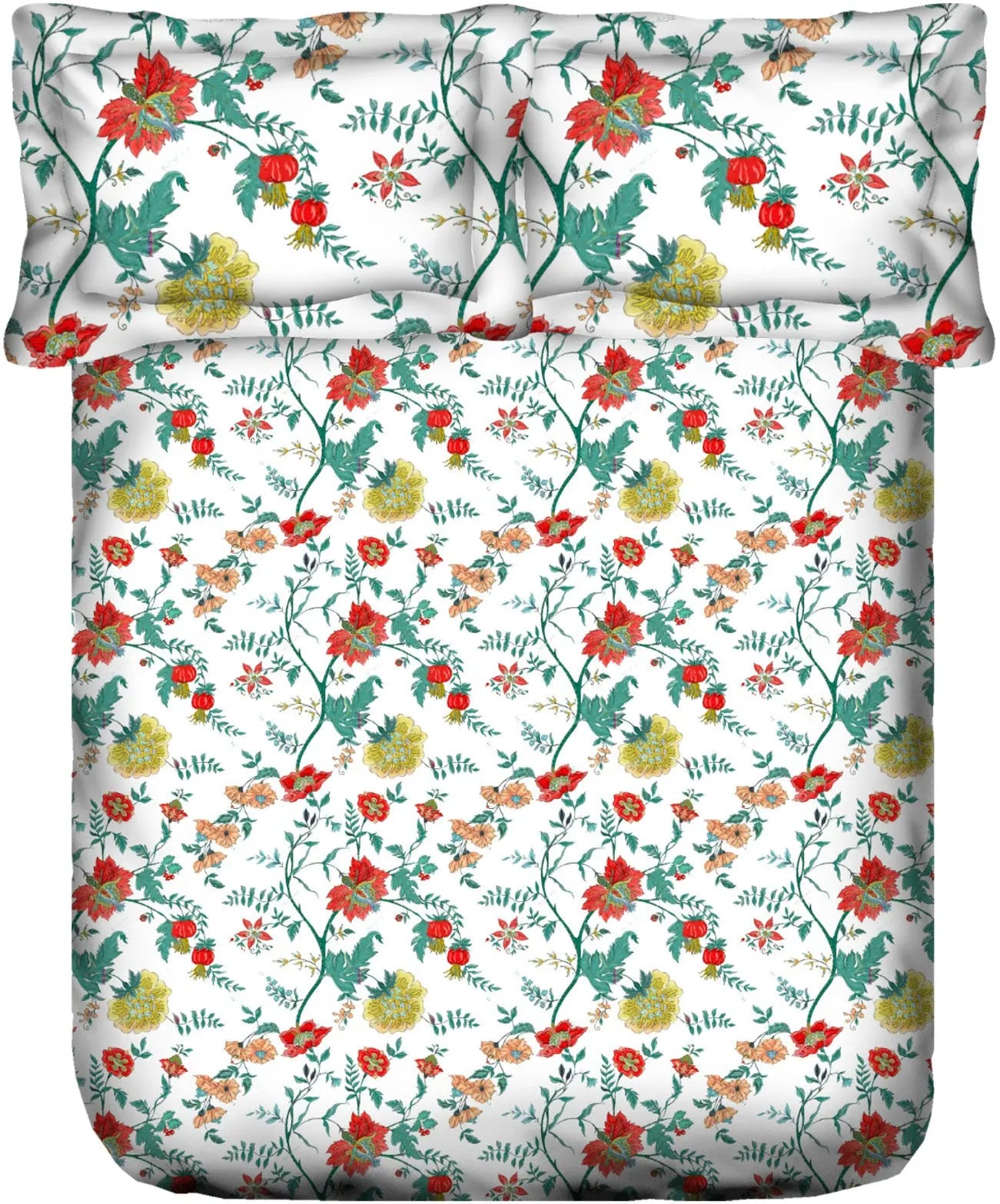 PORTICO MARVELLA Cotton 144TC Printed 3Pcs Bedsheet Set - grahsajja