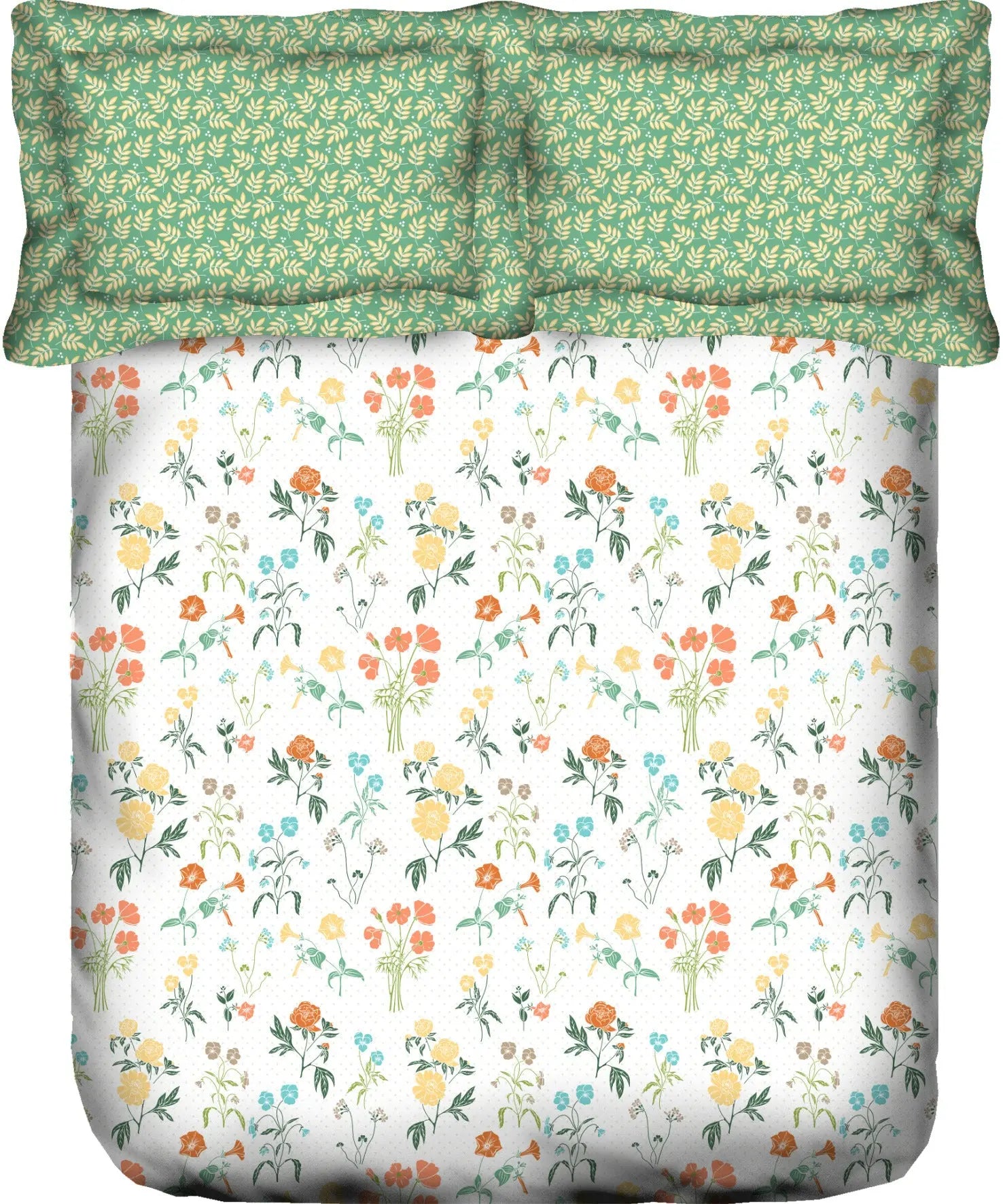 PORTICO MARVELLA Cotton 144TC Printed 3Pcs Bedsheet King Size - grahsajja