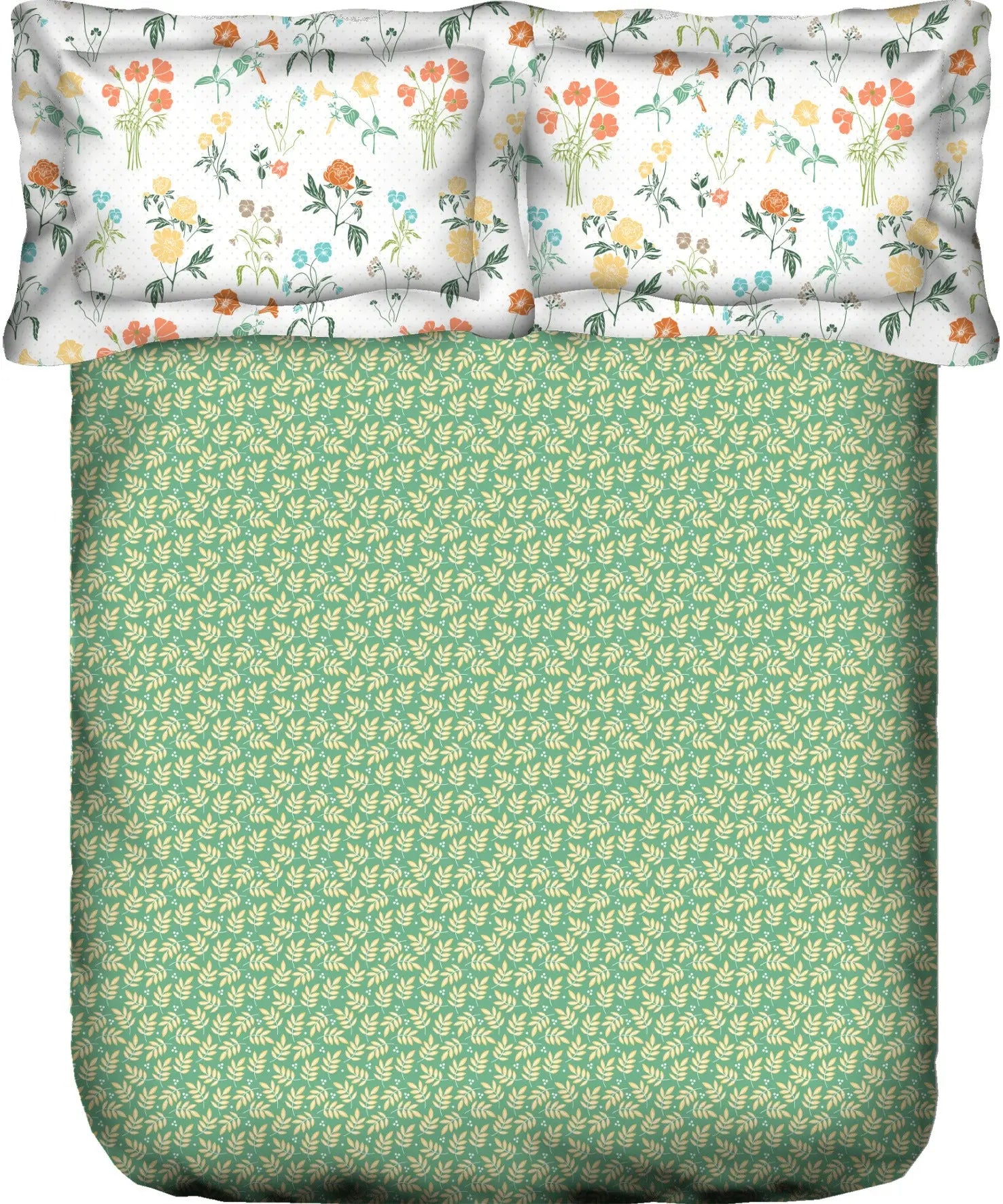PORTICO MARVELLA Cotton 144TC Printed 3Pcs Bedsheet King Size - grahsajja