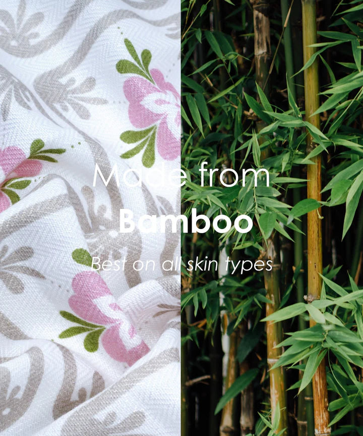 Doctor Towel Floral Tiles Bamboo Bath Towel 70 cm X 140 cm - grahsajja
