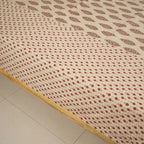 Block Printed Bedsheet Ornament Red 90 x 108inch - grahsajja