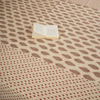 Block Printed Bedsheet Ornament Red 90 x 108inch - grahsajja