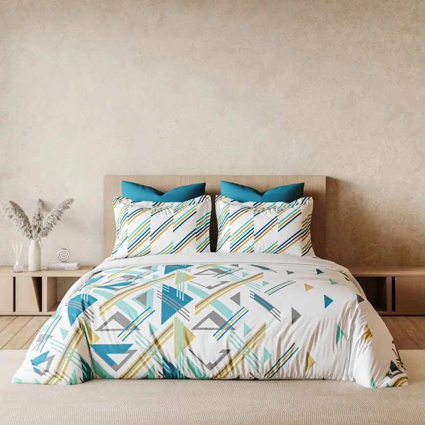 Omega Collection King Size Bedsheet with 2 Pc pillow Covers | D'Decor - grahsajja