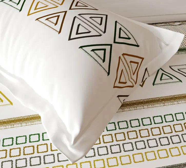 Omega Collection King Size Bedsheet with 2 Pc pillow Covers | D'Decor - grahsajja