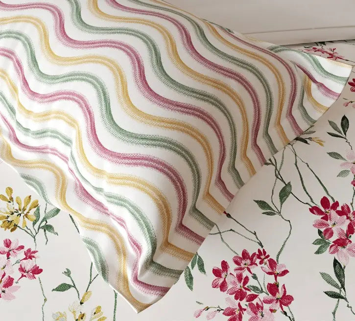 Omega Collection King Size Bedsheet with 2 Pc pillow Covers | D'Decor - grahsajja