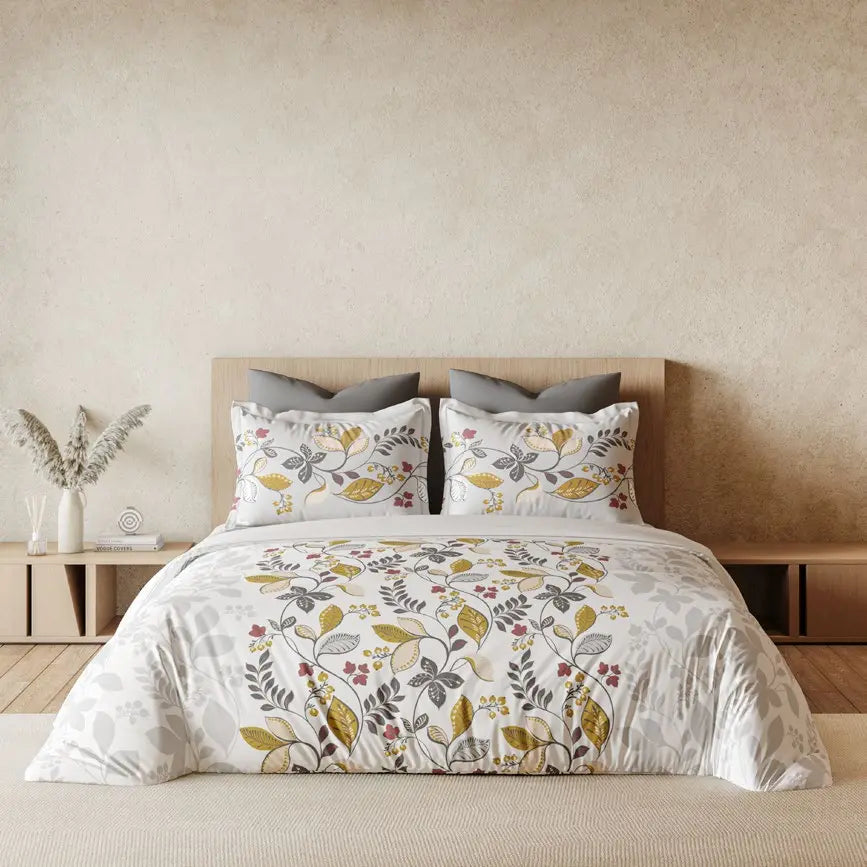 Omega Collection King Size Bedsheet with 2 Pc pillow Covers | D'Decor - grahsajja