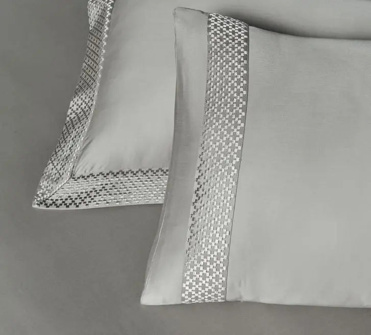 Ddecor Beautiful Living | Luxor Collection 1pc king Size Bedsheet and 4PC Pillow Cover 800TC GREY - grahsajja