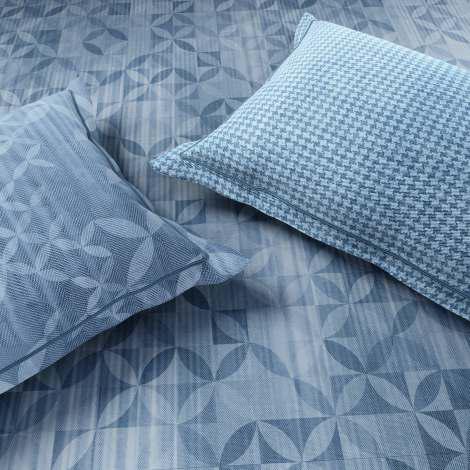 Spaces The Luxe Edit 100% Cotton 350 TC Sateen Botanic Large Bedsheet with 4 Pillow Covers, NORA LUMINOUS REVERIE Mountain Spring