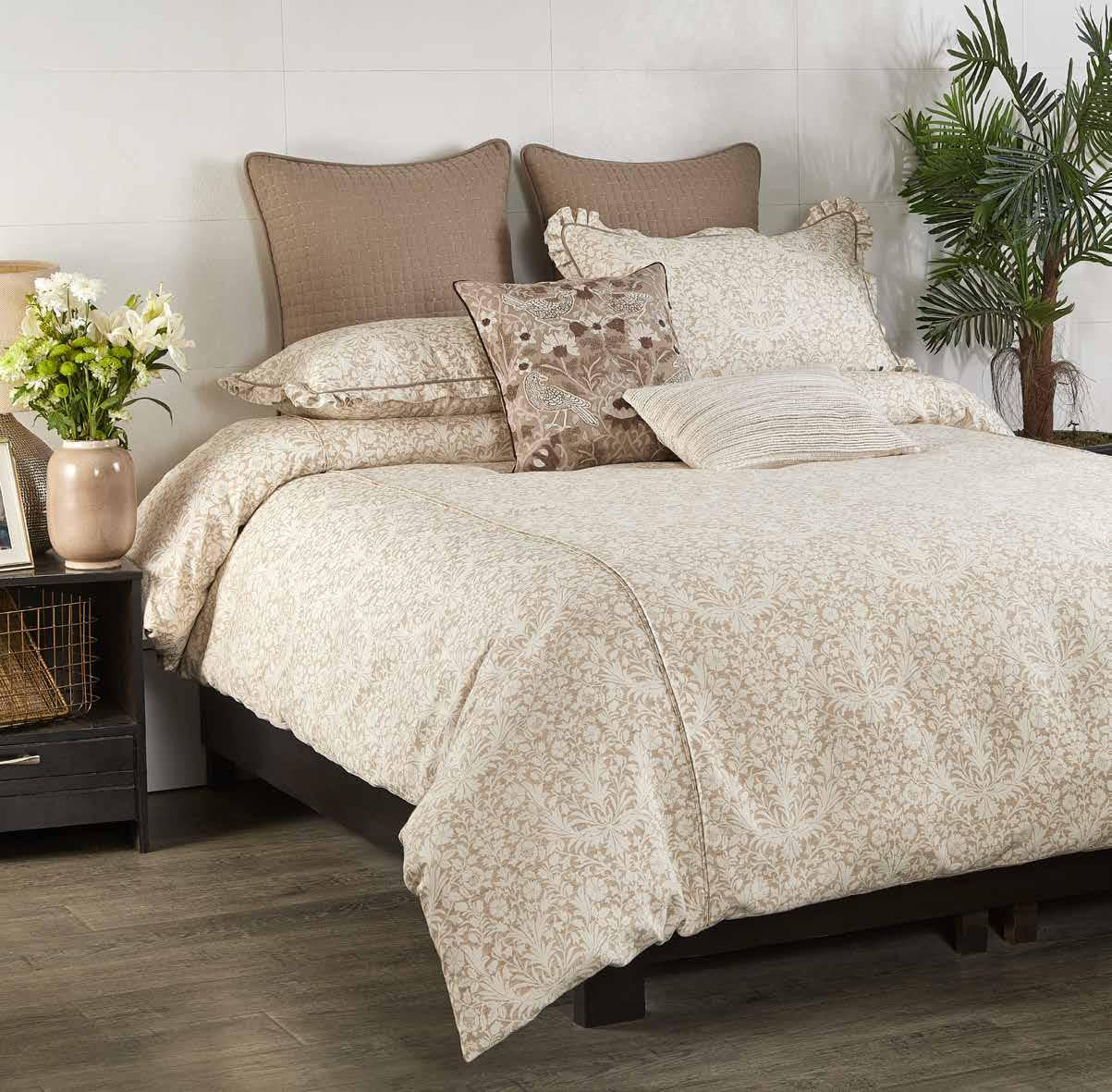 Anna Simona - Willow 7 Pcs Cotton Beige Duvet Emsemble Set