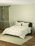 Portico Royale SS2026 Super King 100% Cotton Health Pro Bedsheet Elegant Ivory Floral Medallions - Design 9100243