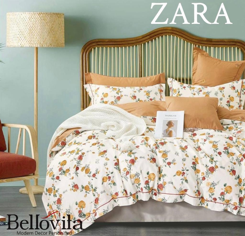 Zara Bedsheet Trance Home Linen Pure 100% Cotton 400TC Plain King Size Bedsheet with 2 Pillow Covers (250 x 270 cm ) - grahsajja