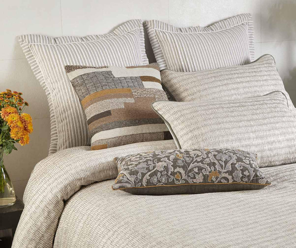 Anna Simona - Realm 7 Pcs Cotton Grey Duvet Ensemble Set