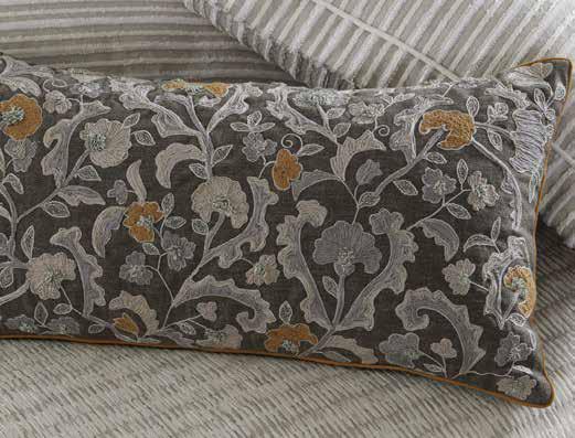 Anna Simona - Realm 7 Pcs Cotton Grey Duvet Ensemble Set