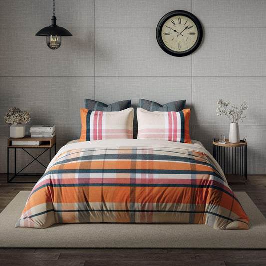Ddecor Live Beautiful King Size Bedsheet with 4Pc Pillow Covers RADIATE | ORANGE CHIFFON - grahsajja