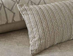 Anna Simona - Treaty 7 Pcs Cotton & Velvet Duvet Ensemble Set (Silver)