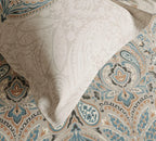 Ddecor Live Beautiful King Size Bedsheet with 4Pc Pillow Covers PAISLEY | SILVER BIRCH - grahsajja