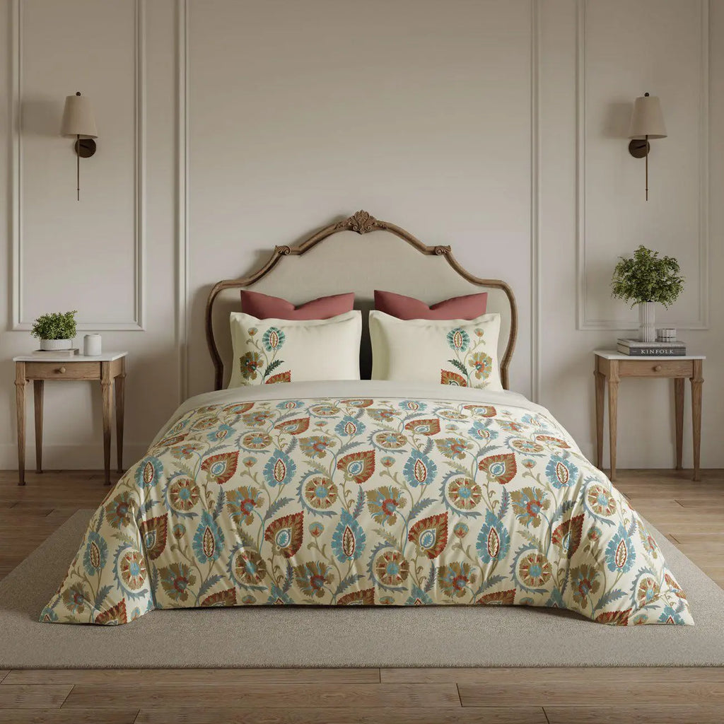 Ddecor Live Beautiful King Size Bedsheet with 4Pc Pillow Covers MARVELLA | CEDAR WOOD - grahsajja