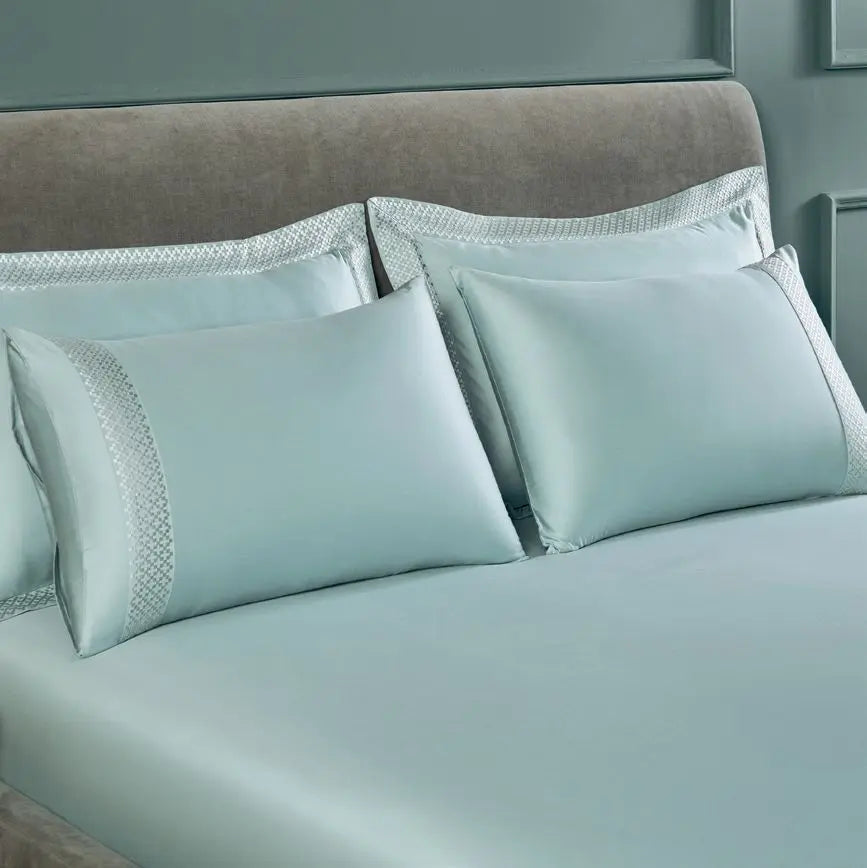 Ddecor Beautiful Living | Luxor Collection 1pc king Size Bedsheet and 4PC Pillow Cover 800TC SERENE SKY - grahsajja