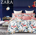 Zara Bedsheet Trance Home Linen Pure 100% Cotton 400TC Plain King Size Bedsheet with 2 Pillow Covers (250 x 270 cm ) - grahsajja