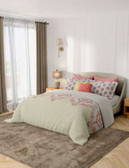 Portico New York Shalimaar 250TC 100% Cotton Health Pro Printed Super King Bedsheet with 2 Pillow Covers | SS2026