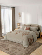 Portico New York Shalimaar 250TC 100% Cotton Health Pro Printed Super King Bedsheet with 2 Pillow Covers | SS2026