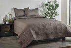 Anna Simona Cinnabon Bedspread 400 TC Cotton Satin Light Brown