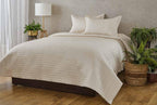 Anna Simona Regatta Bedspread 400 TC Cotton Satin Sesame