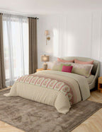 Portico New York Shalimaar 250TC 100% Cotton Health Pro Printed Super King Bedsheet with 2 Pillow Covers | SS2026