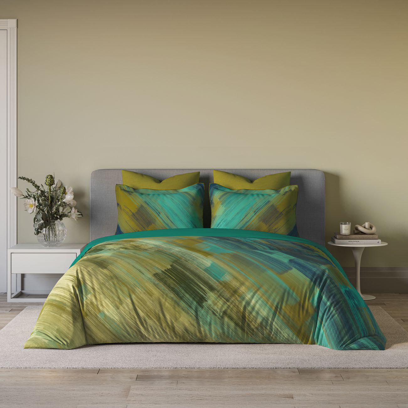 Ddecor Live Beautiful King Size Bedsheet with 4Pc Pillow Covers OPULENT | SEA GREEN - grahsajja