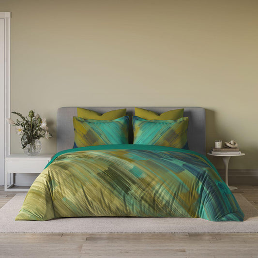 Ddecor Live Beautiful King Size Bedsheet with 4Pc Pillow Covers OPULENT | SEA GREEN - grahsajja