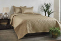 Anna Simona Parle Bedspread 400 TC Cotton Satin Khaki