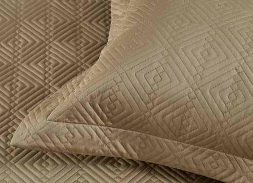 Anna Simona Parle Bedspread 400 TC Cotton Satin Khaki
