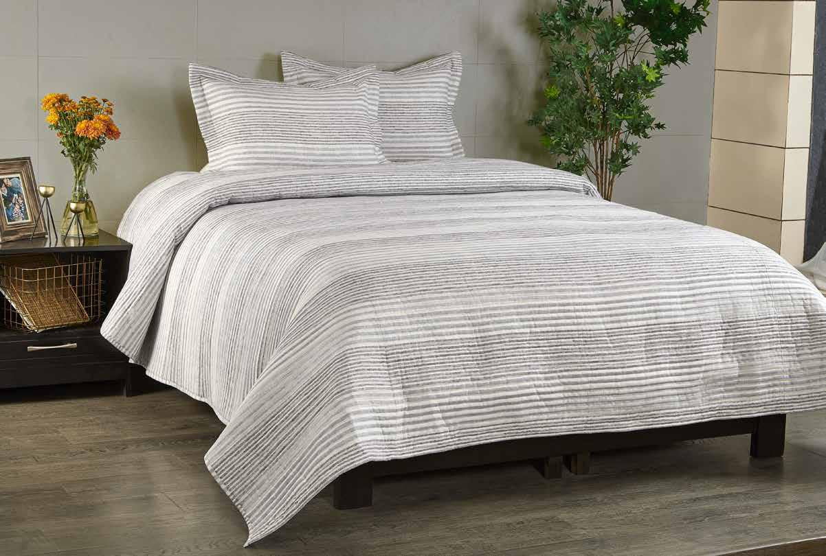 Anna Simona Colaba Bedspread Polyester Linen Grey