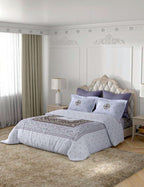 Portico New York Florid Collection 250TC 100% Cotton Health Pro Printed Super King Bedsheet with 2 Pillow Covers | AW2026