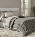 FURROW-Stone-Cinder- DOUBLE COMFORTER 300 GSM Sansaar A D'decor Brand