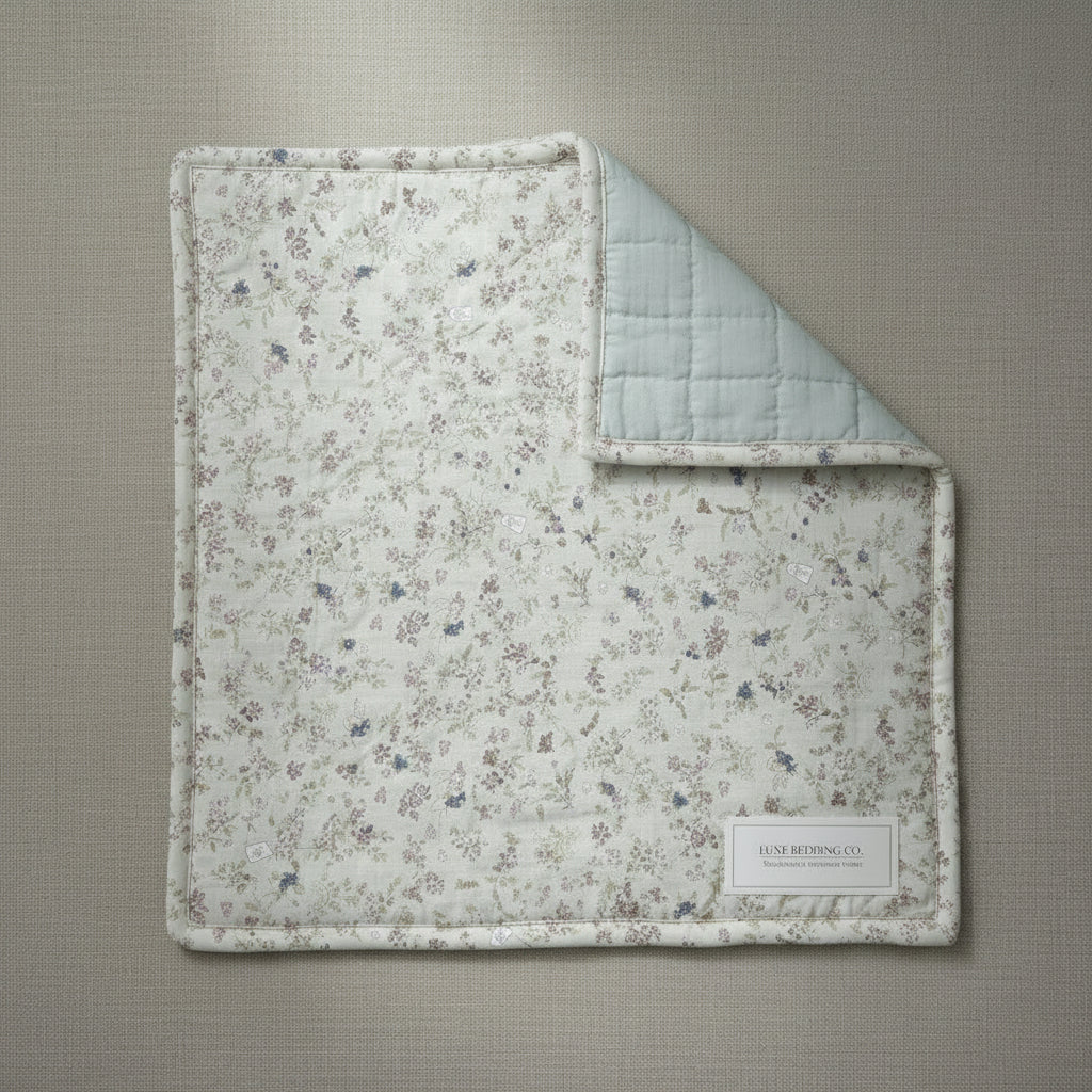 Floral-patterned Quilt on a printerdf surface