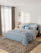 Portico New York Shalimaar 250TC 100% Cotton Health Pro Printed Super King Bedsheet with 2 Pillow Covers | SS2026