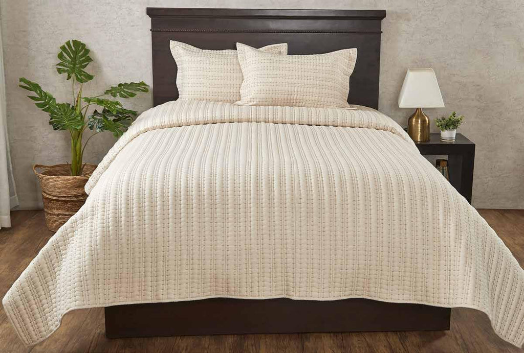 Anna Simona Dune Bedspread Viscose Linen Off White