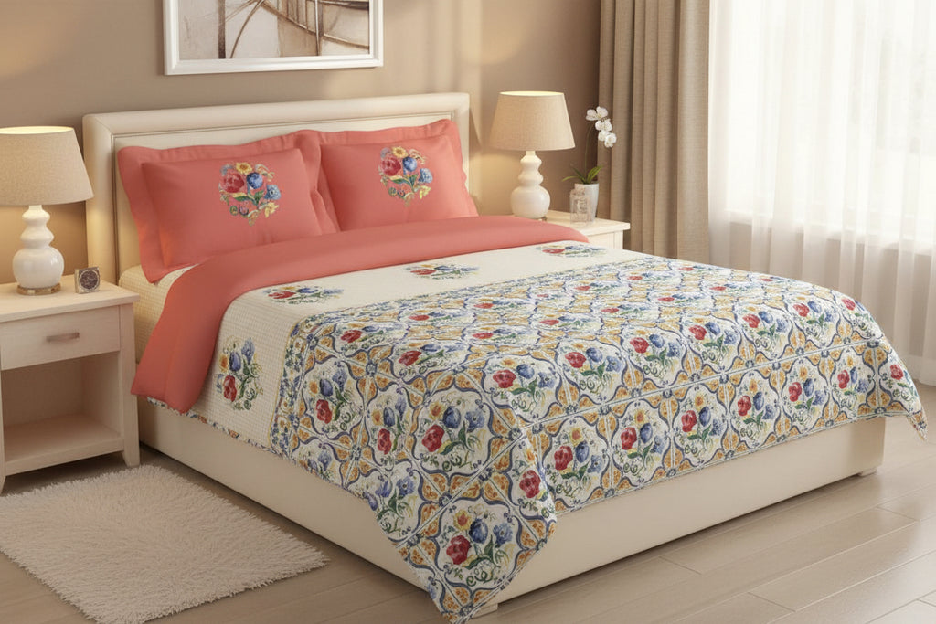 Portico Ceramica 4pc Bed-in-Bag SS2025 Complete Bedding Set - Design 2