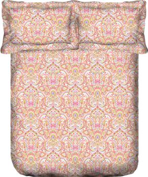 Portico Folklore Printed Super King Size Double Bedsheet with 2pc Pillow Cover - grahsajja