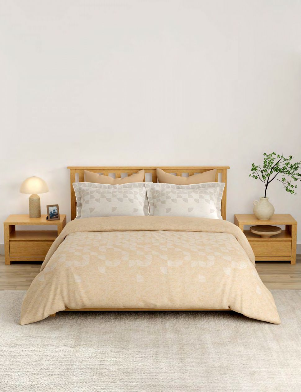 Portico New York Cadence 250TC 100% Cotton Health Pro Printed Bedsheet with Pillow Covers | AW2026