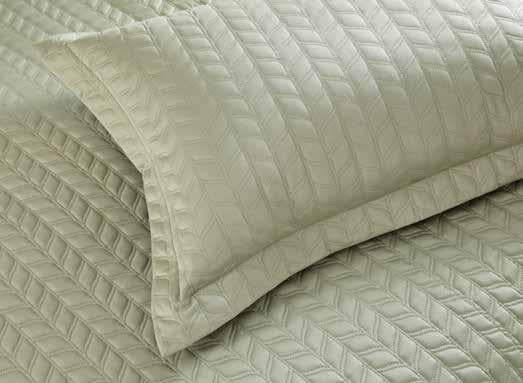 Anna Simona Opus Bedspread 400 TC Cotton Satin Sage Green