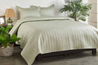 Anna Simona Opus Bedspread 400 TC Cotton Satin Sage Green