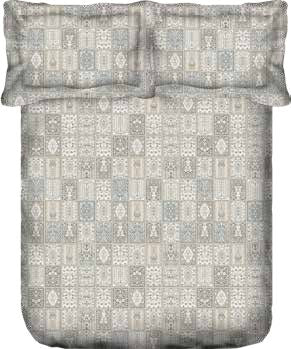 Portico Folklore Printed Super King Size Double Bedsheet with 2pc Pillow Cover - grahsajja