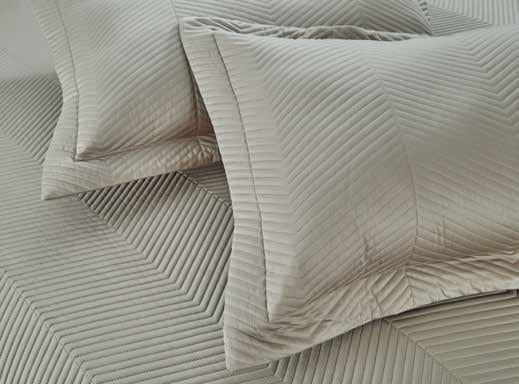 Anna Simona Chevron Bedspread 400 TC Cotton Satin Sand