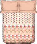 Portico Magnum King Size Cotton Bedsheet Vibrant Multicolor Print 274x274cm 2023-24