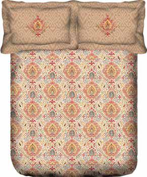 Portico Folklore Printed Super King Size Double Bedsheet with 2pc Pillow Cover - grahsajja