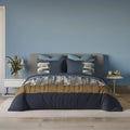 Ddecor Live Beautiful King Size Bedsheet with 4Pc Pillow Covers ROYALE | BLUE MIRAGE - grahsajja