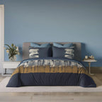 Ddecor Live Beautiful King Size Bedsheet with 4Pc Pillow Covers ROYALE | BLUE MIRAGE - grahsajja