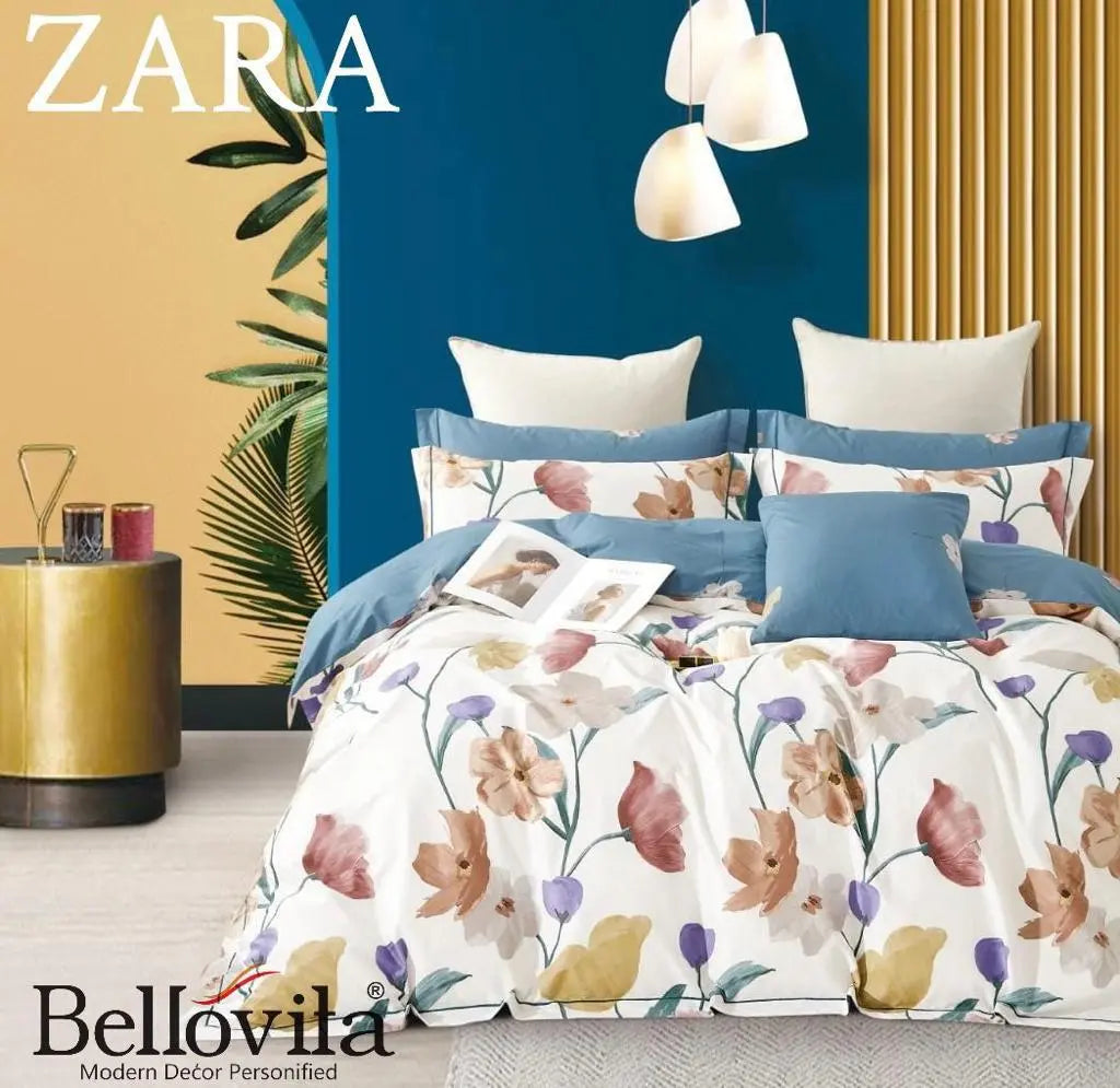 Zara Bedsheet Trance Home Linen Pure 100% Cotton 400TC Plain King Size Bedsheet with 2 Pillow Covers (250 x 270 cm ) - grahsajja
